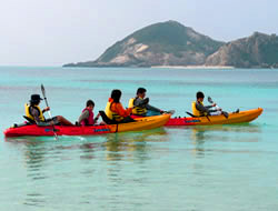 Sea kayaking group