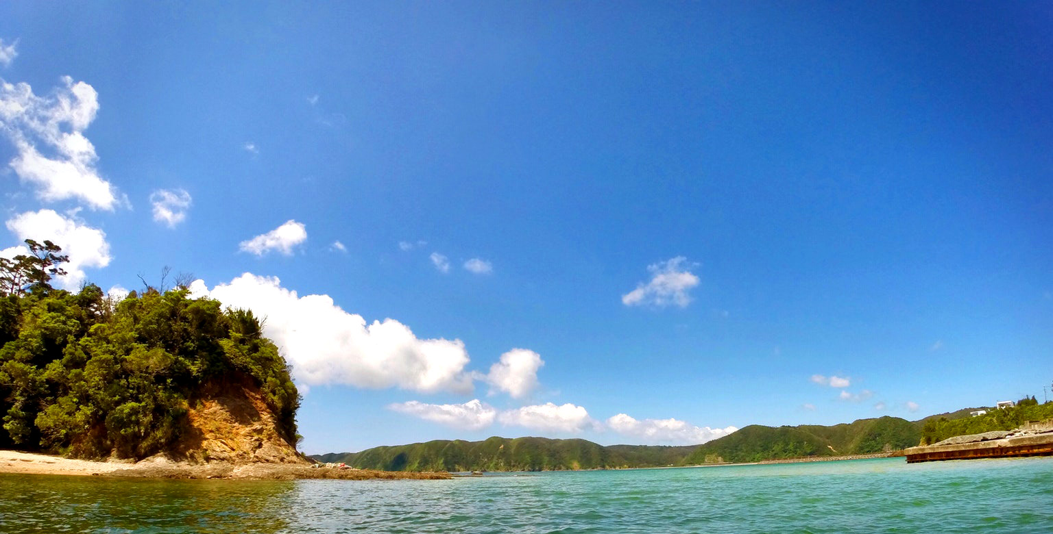Zamami island from sea Zamami island from sea
